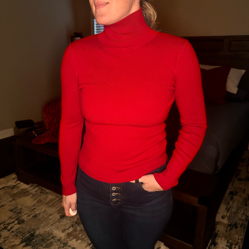 Red Turtleneck Sweater